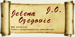 Jelena Ožegović vizit kartica